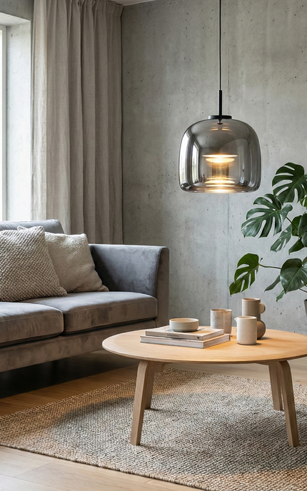 Suspension Verre Fumé - Onyx