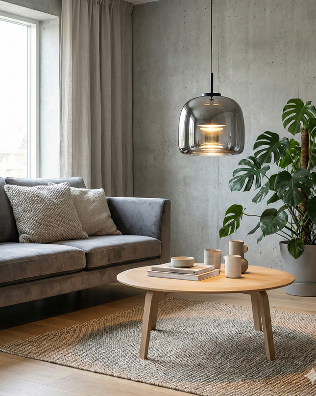 Suspension Verre Fumé - Onyx