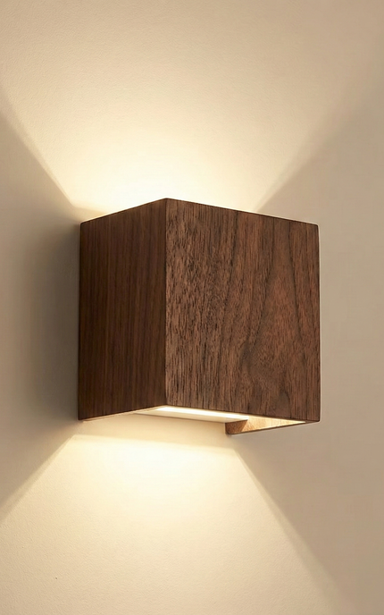 Applique Cube en Bois - Chalet