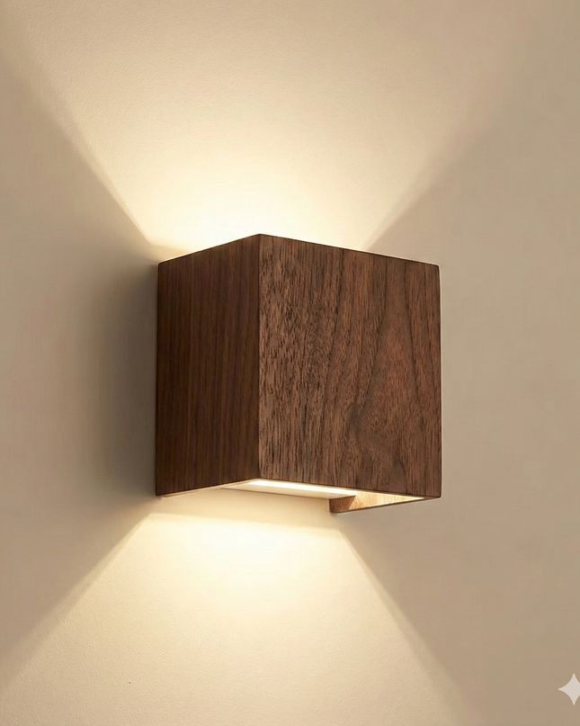 Applique Cube en Bois - Chalet