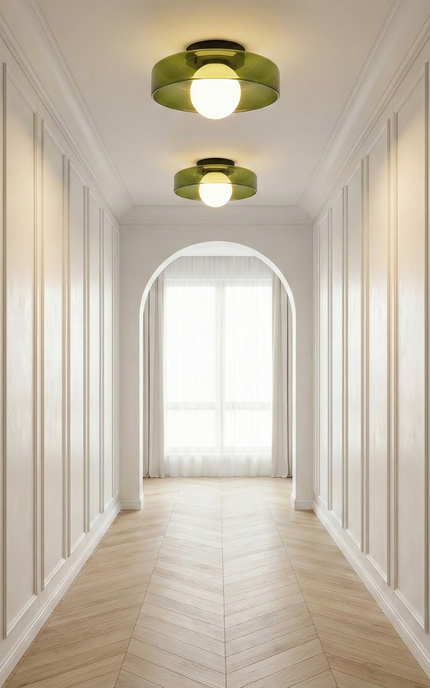 Plafonnier Rétro Verre - Saturne