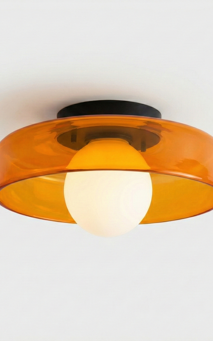 Plafonnier Rétro Verre - Saturne