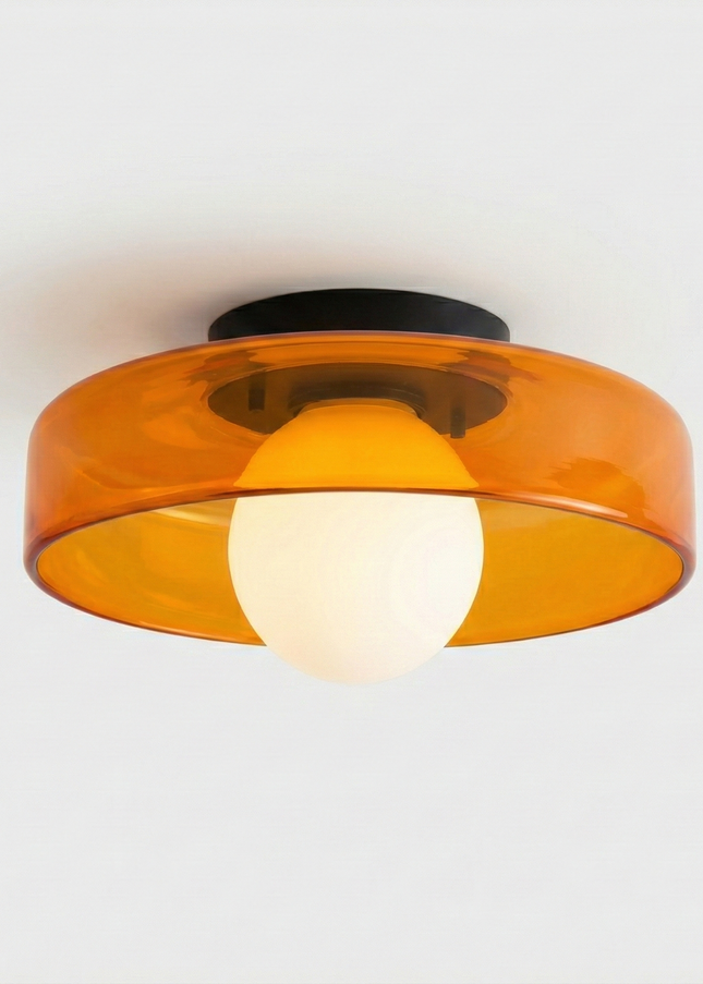 Plafonnier Rétro Verre - Saturne