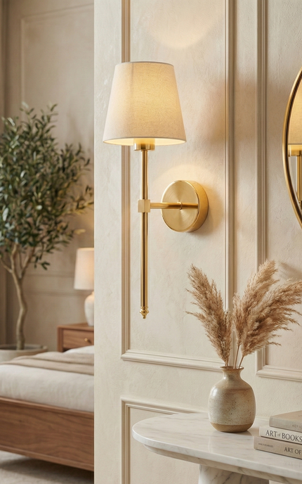 Applique Laiton et Abat-Jour - Signature