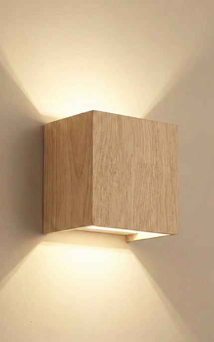 Applique Cube en Bois - Chalet