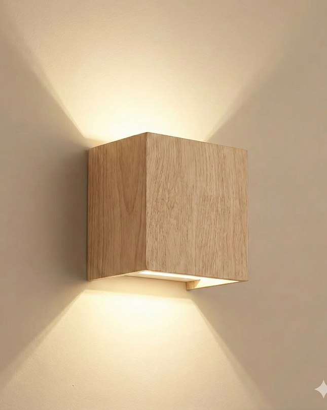 Applique Cube en Bois - Chalet