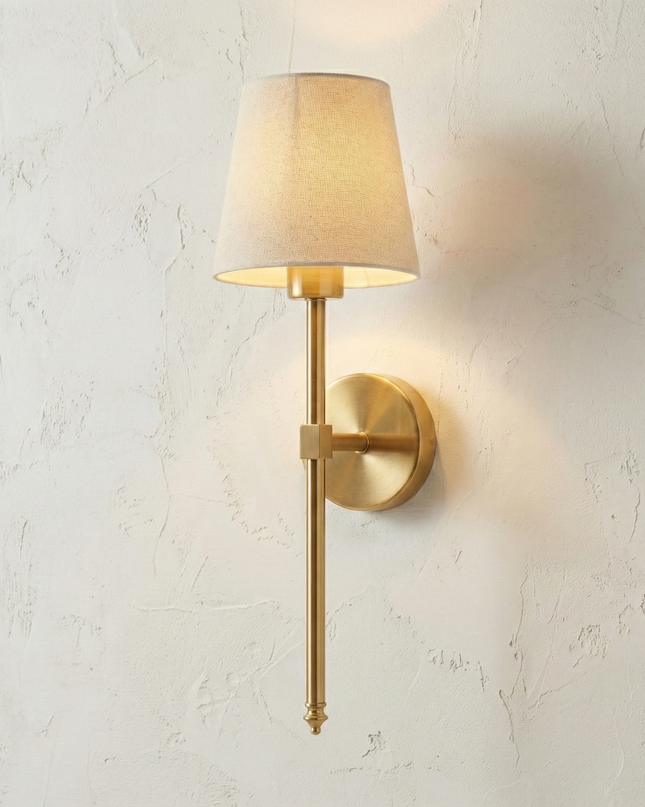 Applique Laiton et Abat-Jour - Signature