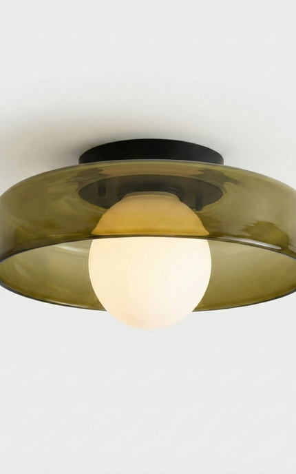 Plafonnier Rétro Verre - Saturne