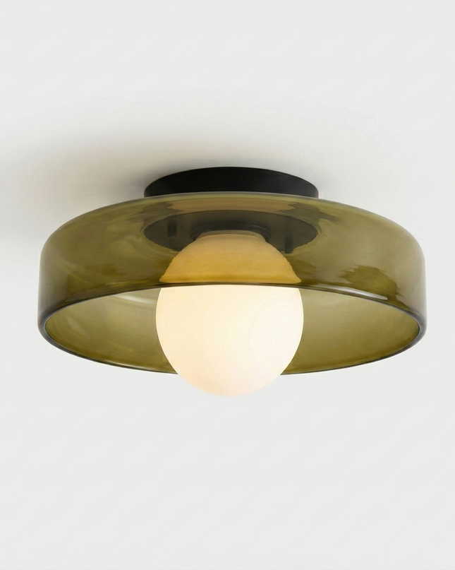 Plafonnier Rétro Verre - Saturne